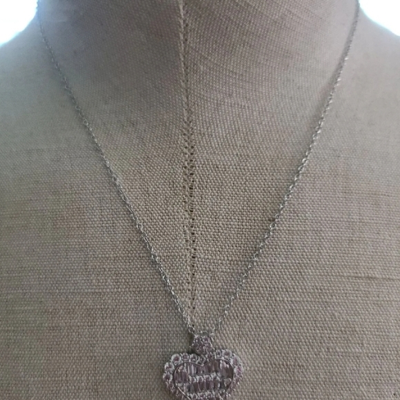 SOLD SOLD SOLD Stunning Crystal Heart Necklace - Picture 3 of 5